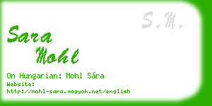 sara mohl business card